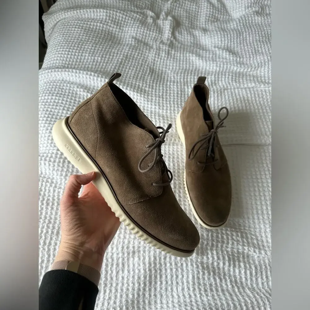Cole Haan GrandØS Suede Chukka Boots 12M Brown Lightweight Comfort C41008 NWT